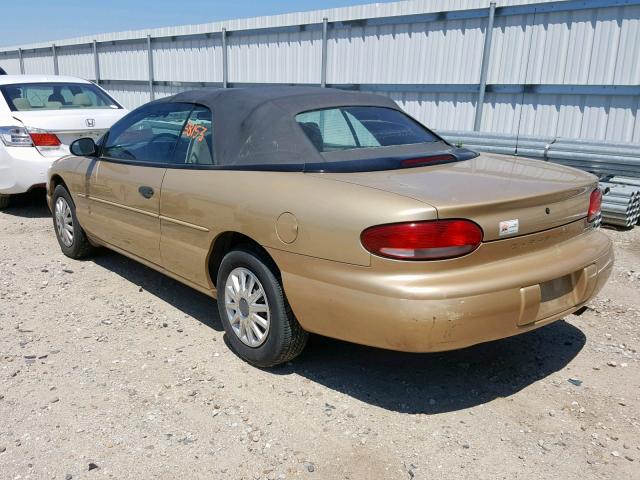 3C3EL45X9TT224633 - 1996 CHRYSLER SEBRING JX GOLD photo 3