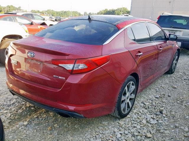 5XXGR4A64CG003985 - 2012 KIA OPTIMA SX RED photo 4