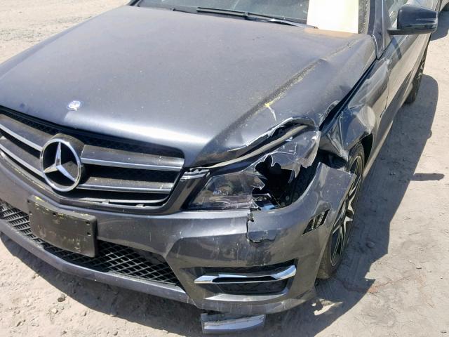 WDDGJ4HB3DF977246 - 2013 MERCEDES-BENZ C 250 GRAY photo 9