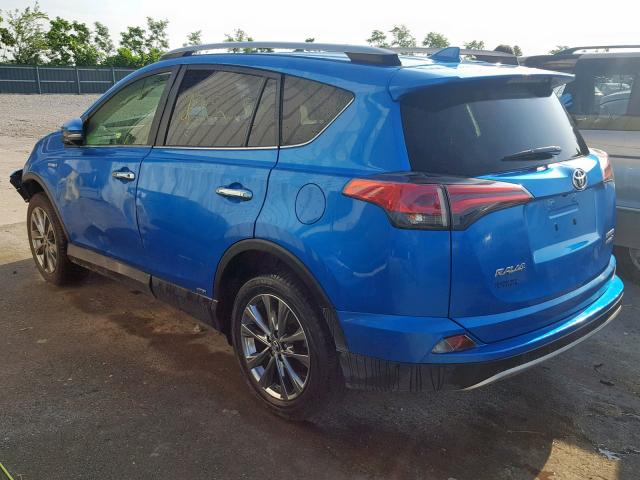 JTMDJREV0JD176189 - 2018 TOYOTA RAV4 HV LI BLUE photo 3