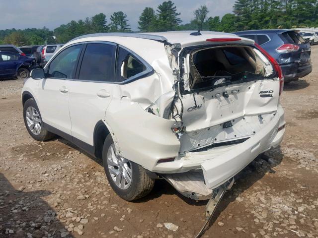 5J6RM4H72GL033377 - 2016 HONDA CR-V EXL WHITE photo 3