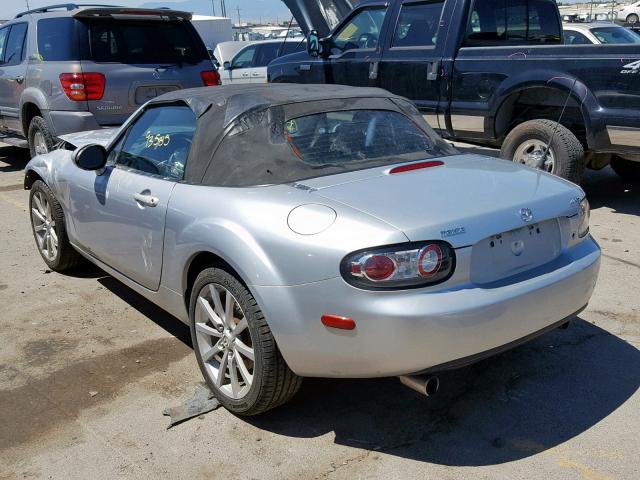 JM1NC25F460118938 - 2006 MAZDA MX-5 MIATA SILVER photo 3