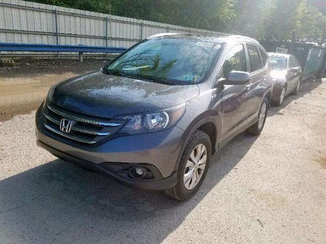 2HKRM4H78DH600567 - 2013 HONDA CR-V EXL GRAY photo 2