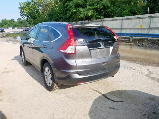 2HKRM4H78DH600567 - 2013 HONDA CR-V EXL GRAY photo 3