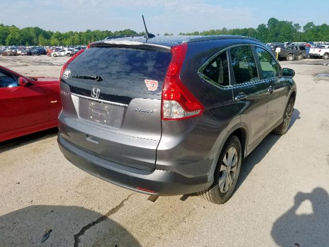 2HKRM4H78DH600567 - 2013 HONDA CR-V EXL GRAY photo 4