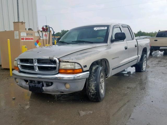 1B7GL2AZ4YS634958 - 2000 DODGE DAKOTA QUA GRAY photo 2