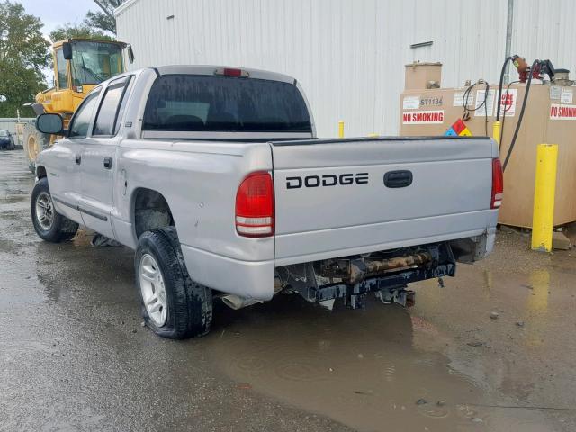 1B7GL2AZ4YS634958 - 2000 DODGE DAKOTA QUA GRAY photo 3