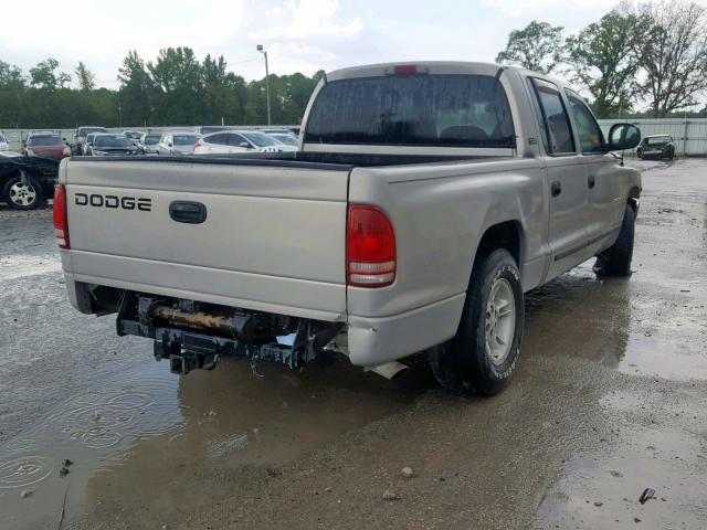 1B7GL2AZ4YS634958 - 2000 DODGE DAKOTA QUA GRAY photo 4