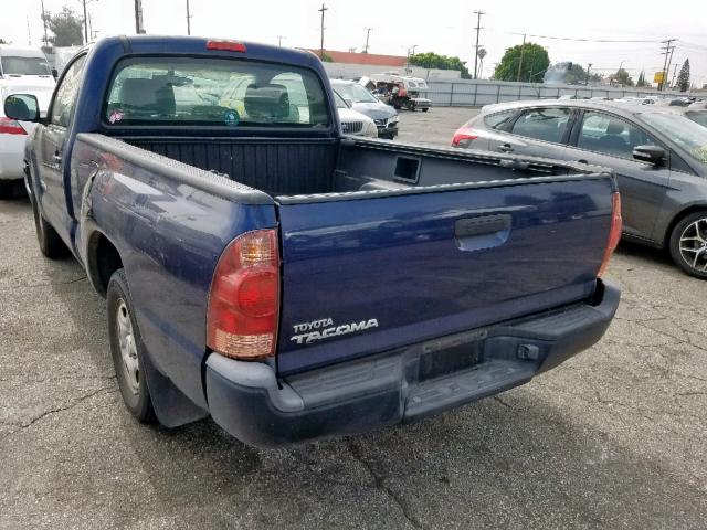 5TENX22N76Z260815 - 2006 TOYOTA TACOMA BLUE photo 3