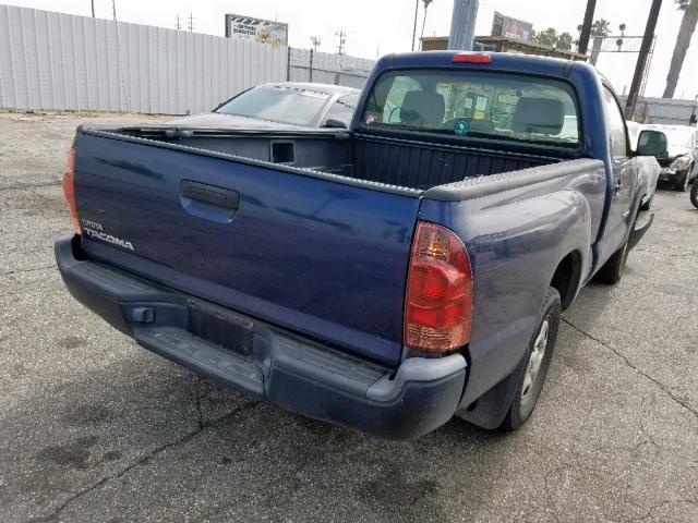 5TENX22N76Z260815 - 2006 TOYOTA TACOMA BLUE photo 4