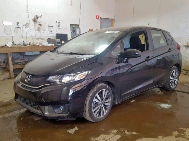 JHMGK5H76HS014734 - 2017 HONDA FIT EX BLACK photo 2