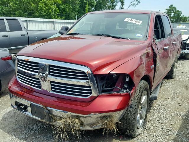 1C6RR7LT5ES438222 - 2014 RAM 1500 SLT BURGUNDY photo 2