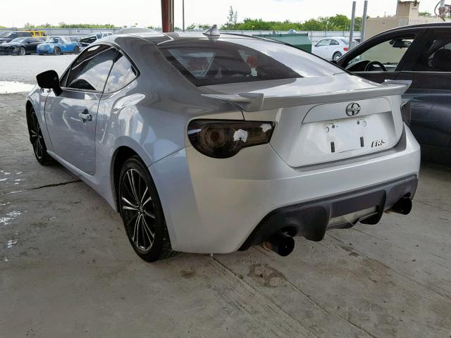 JF1ZNAA16D2703561 - 2013 TOYOTA SCION FR-S SILVER photo 3