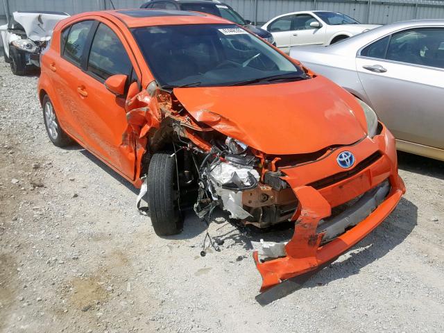 JTDKDTB37C1008567 - 2012 TOYOTA PRIUS C ORANGE photo 1