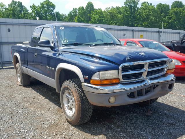 1B7GG22N1YS649983 - 2000 DODGE DAKOTA BLUE photo 1