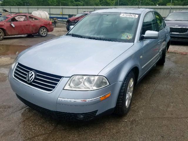 WVWPD63B93P350774 - 2003 VOLKSWAGEN PASSAT GLS BLUE photo 2