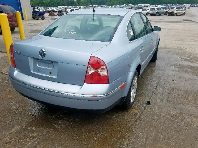 WVWPD63B93P350774 - 2003 VOLKSWAGEN PASSAT GLS BLUE photo 4