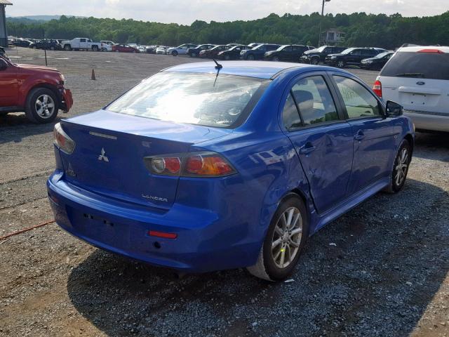 JA32U2FU8FU022234 - 2015 MITSUBISHI LANCER ES BLUE photo 4