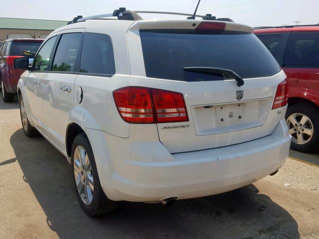 3D4GG67V79T149555 - 2009 DODGE JOURNEY R/ WHITE photo 3