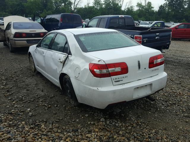 3LNHM261X6R626498 - 2006 LINCOLN ZEPHYR WHITE photo 3