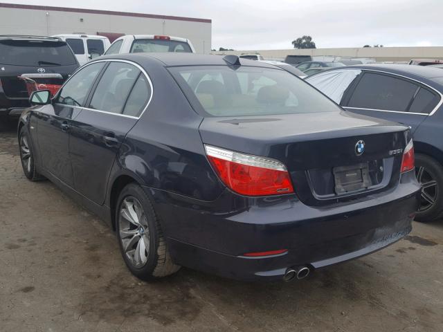 WBANW1C54AC168349 - 2010 BMW 535 I BLUE photo 3