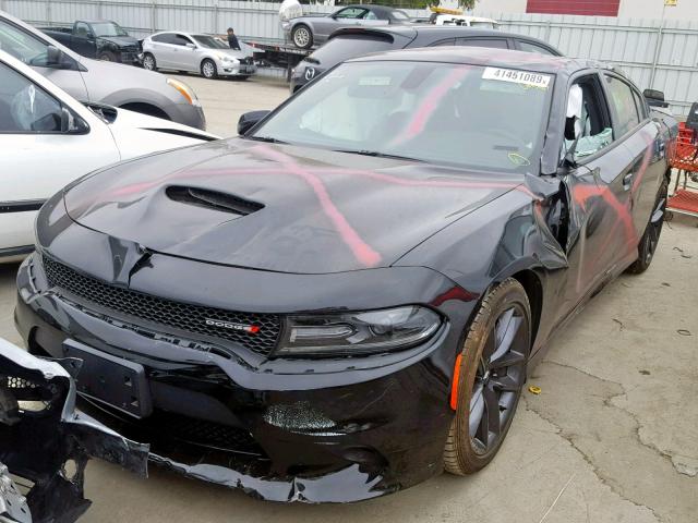 2C3CDXHG6KH592289 - 2019 DODGE CHARGER GT BLACK photo 2