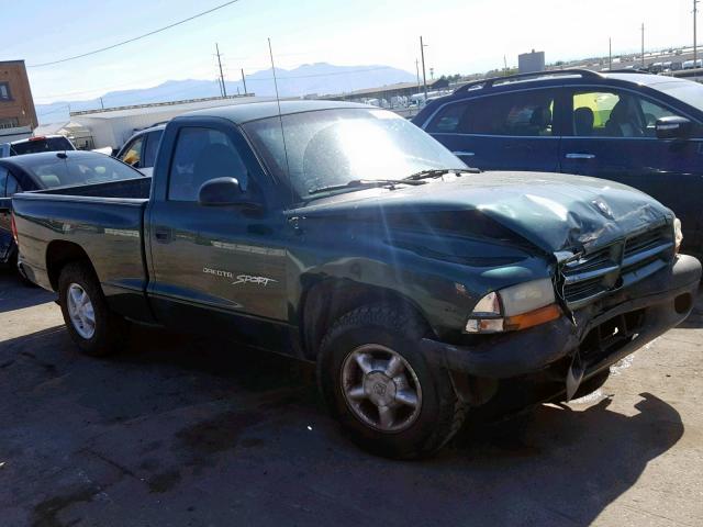 1B7FL26P3XS238599 - 1999 DODGE DAKOTA GREEN photo 1