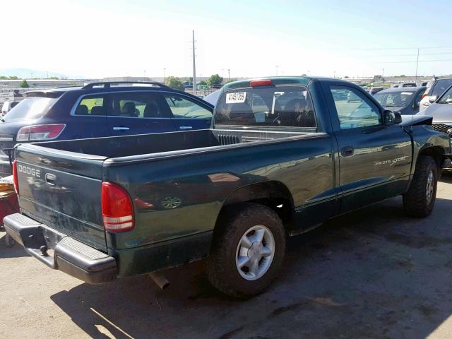 1B7FL26P3XS238599 - 1999 DODGE DAKOTA GREEN photo 4