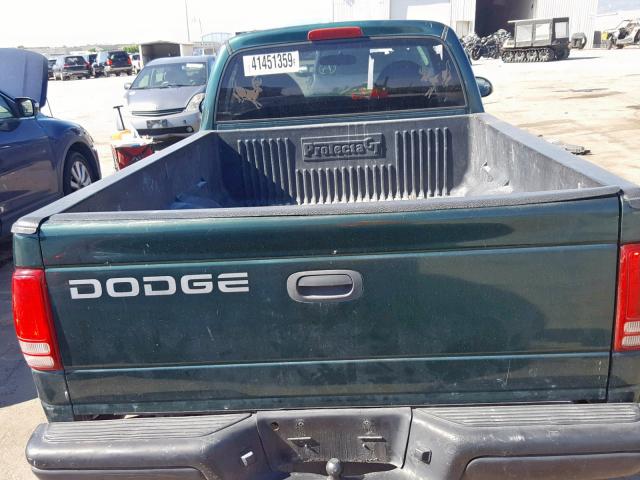 1B7FL26P3XS238599 - 1999 DODGE DAKOTA GREEN photo 6