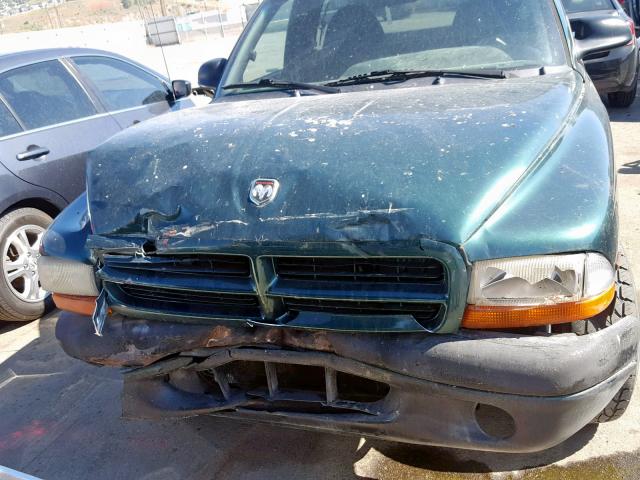 1B7FL26P3XS238599 - 1999 DODGE DAKOTA GREEN photo 7