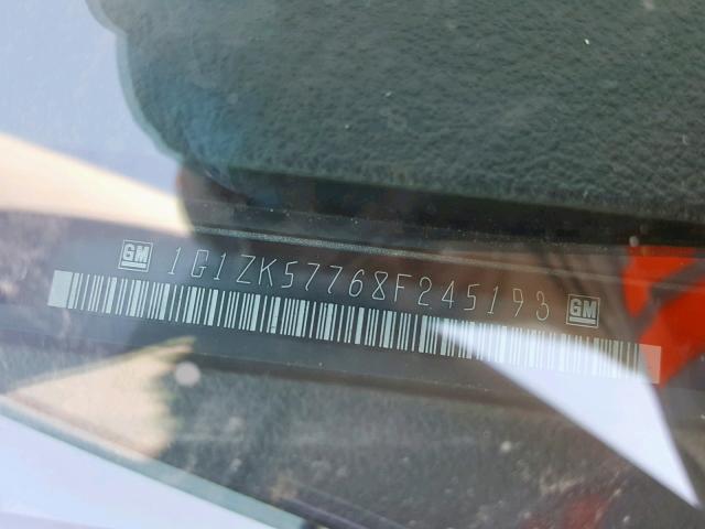 1G1ZK57768F245193 - 2008 CHEVROLET MALIBU LTZ 金色 照片 10