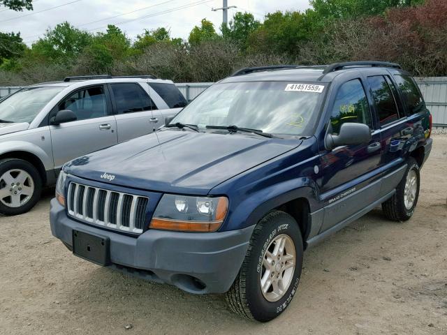 1J4GW48S64C260332 - 2004 JEEP GRAND CHER BLUE photo 2