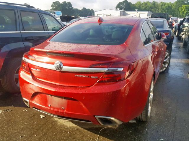 2G4GT5GX9F9274393 - 2015 BUICK REGAL GS RED photo 4