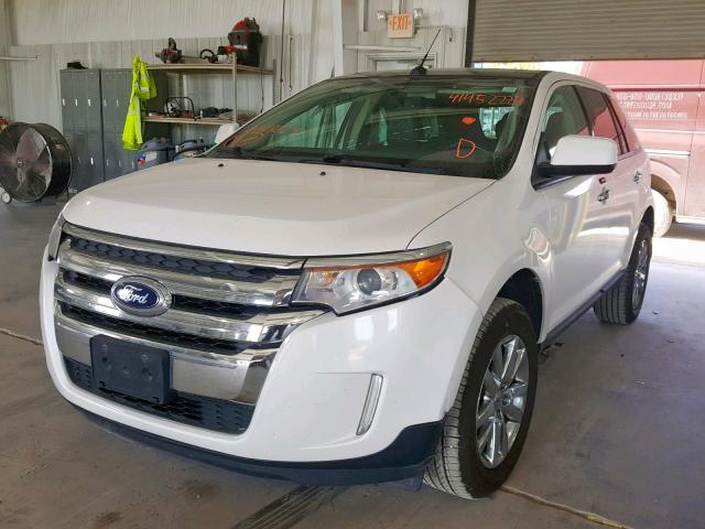 2FMDK3JC2BBA83224 - 2011 FORD EDGE SEL WHITE photo 2