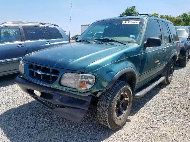 1FMCU22X9VUA73421 - 1997 FORD EXPLORER GREEN photo 2