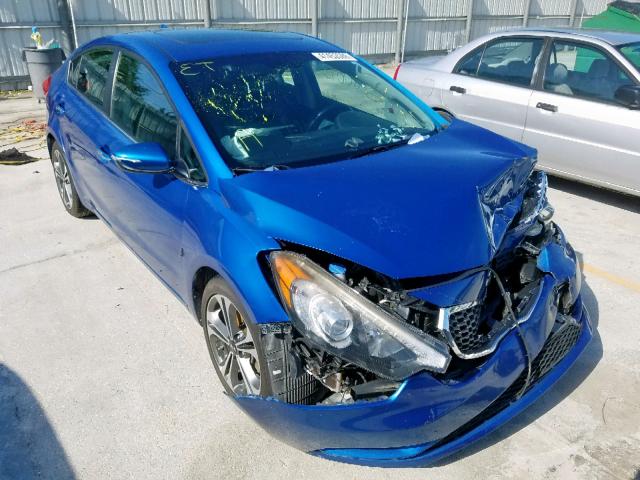 KNAFZ4A88F5354028 - 2015 KIA FORTE EX BLUE photo 1