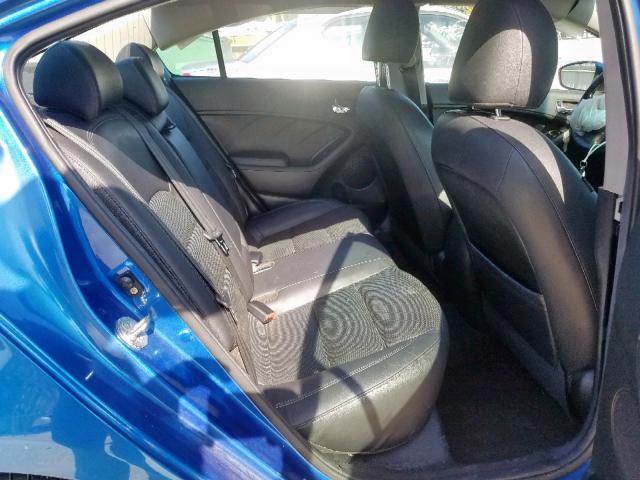 KNAFZ4A88F5354028 - 2015 KIA FORTE EX BLUE photo 6