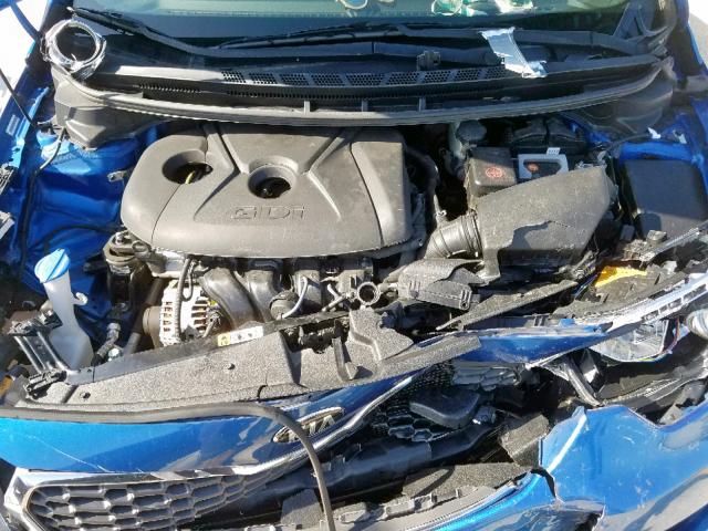 KNAFZ4A88F5354028 - 2015 KIA FORTE EX BLUE photo 7