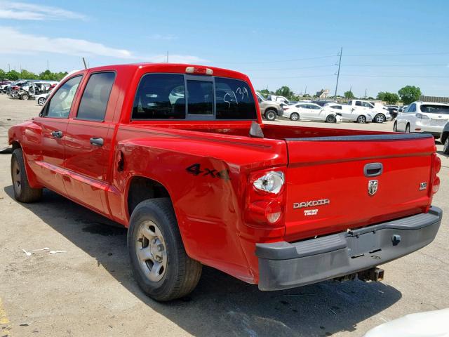 1D7HW28N75S219570 - 2005 DODGE DAKOTA QUA RED photo 3