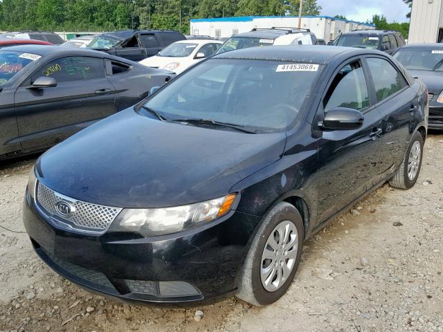 KNAFU4A21C5569336 - 2012 KIA FORTE EX BLACK photo 2