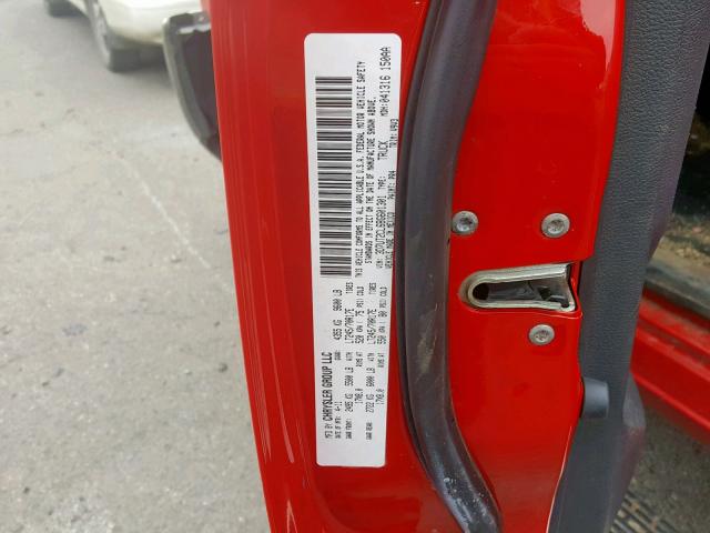 3D7UT2CL6BG601301 - 2011 DODGE RAM 2500 RED photo 10