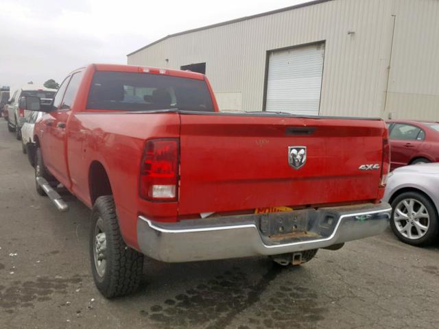 3D7UT2CL6BG601301 - 2011 DODGE RAM 2500 RED photo 3