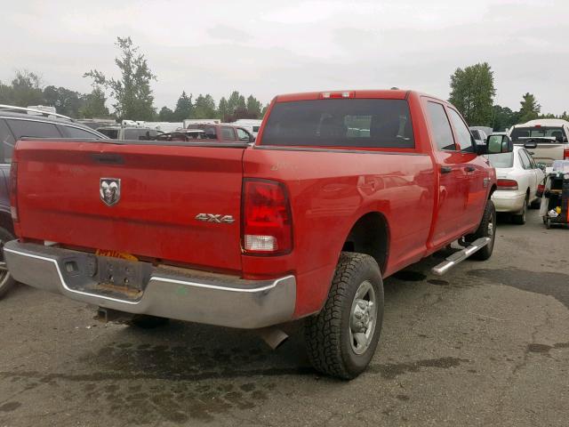 3D7UT2CL6BG601301 - 2011 DODGE RAM 2500 RED photo 4