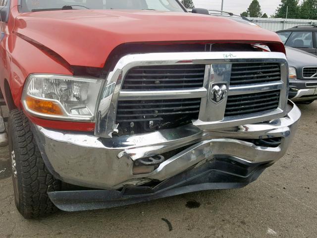 3D7UT2CL6BG601301 - 2011 DODGE RAM 2500 RED photo 9