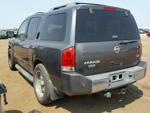 5N1AA08B66N731112 - 2006 NISSAN ARMADA SE CHARCOAL photo 3