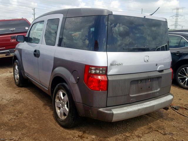 5J6YH28644L025739 - 2004 HONDA ELEMENT EX SILVER photo 3