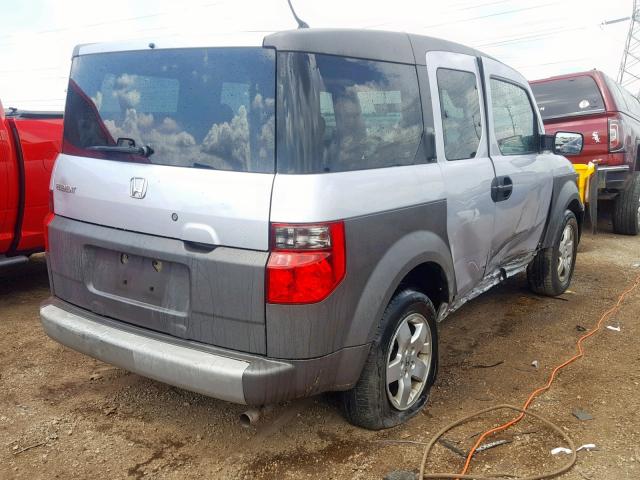 5J6YH28644L025739 - 2004 HONDA ELEMENT EX SILVER photo 4