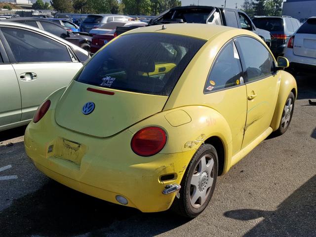 3VWCC21C3XM437732 - 1999 VOLKSWAGEN NEW BEETLE ყვითელი ფოტო 4