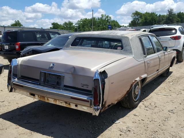 1G6DW54E3NR708414 - 1992 CADILLAC BROUGHAM TAN photo 4