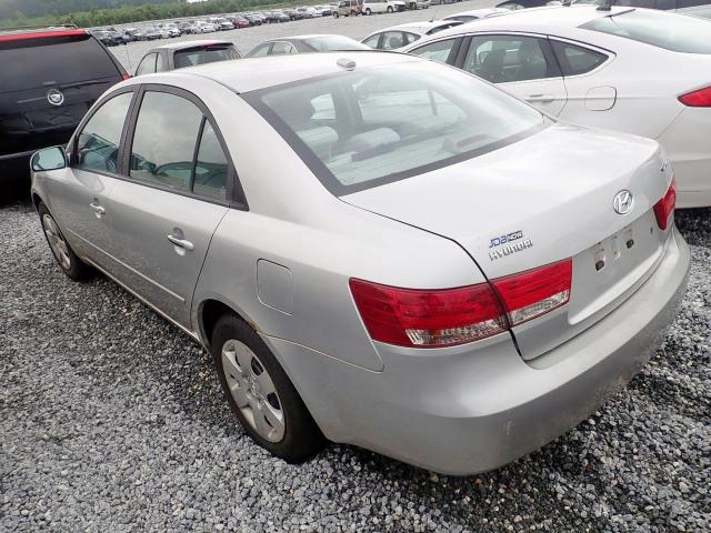 5NPET46C58H347098 - 2008 HYUNDAI SONOTA SILVER photo 3